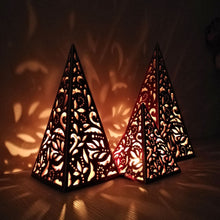 Load image into Gallery viewer, Candle Holder "Red Pyramids" - Candle holder - CozyHomeIdeas
