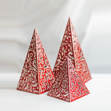 Load image into Gallery viewer, Candle Holder "Red Pyramids" - Candle holder - CozyHomeIdeas
