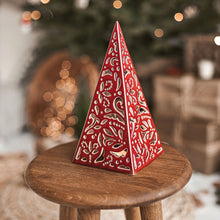 Load image into Gallery viewer, Candle Holder "Red Pyramids" - Candle holder - CozyHomeIdeas
