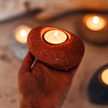 Load image into Gallery viewer, Candle Holder "Stone Imitation", Various Colors - Candle Lantern - CozyHomeIdeas
