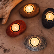 Load image into Gallery viewer, Candle Holder "Stone Imitation", Various Colors - Candle Lantern - CozyHomeIdeas
