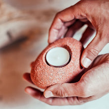 Load image into Gallery viewer, Candle Holder "Stone Imitation", Various Colors - Candle Lantern - CozyHomeIdeas
