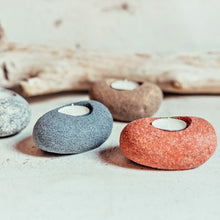 Load image into Gallery viewer, Candle Holder "Stone Imitation", Various Colors - Candle Lantern - CozyHomeIdeas
