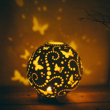 Load image into Gallery viewer, Handmade candle holder is the best wedding gift. Candle holder is made out of ceramic and hand-carved to perfection. Ceramic candle holder will bring coziness to any room in the house. Ceramic candle holder is essential for decorating any household. 
