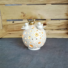 Load image into Gallery viewer, Handmade candle holder is the best wedding gift. Candle holder is made out of ceramic and hand-carved to perfection. Ceramic candle holder will bring coziness to any room in the house. Ceramic candle holder is essential for decorating any household.
