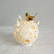 Load image into Gallery viewer, Handmade candle holder is the best wedding gift. Candle holder is made out of ceramic and hand-carved to perfection. Ceramic candle holder will bring coziness to any room in the house. Ceramic candle holder is essential for decorating any household.

