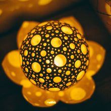 Load image into Gallery viewer, Handmade candle holder is the best wedding gift. Candle holder is made out of ceramic and hand-carved to perfection. Ceramic candle holder will bring coziness to any room in the house. Ceramic candle holder is essential for decorating any household. 
