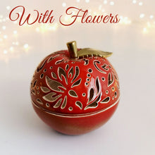Load image into Gallery viewer, Ceramic Apple Bowl with Golden Leaf - Ceramic Bowl - CozyHomeIdeas
