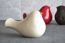 Load image into Gallery viewer, Ceramic Bird with Gold Beak - Ceramic Bird Figurine - CozyHomeIdeas
