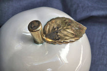 Load image into Gallery viewer, Ceramic Bowl "Apple" with Golden Leaf - Ceramic Bowl - CozyHomeIdeas
