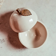 Load image into Gallery viewer, Ceramic Bowl "Apple" with Golden Leaf - Ceramic Bowl - CozyHomeIdeas
