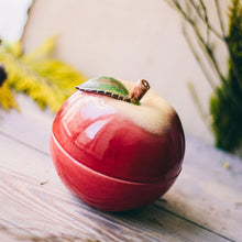 Load image into Gallery viewer, Ceramic Bowl "Apple" with Lid - Ceramic Bowl - CozyHomeIdeas
