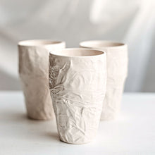 Load image into Gallery viewer, Ceramic Crumpled Tumbler - Ceramic Tumblers - CozyHomeIdeas
