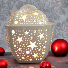 Load image into Gallery viewer, Handmade candle holder is the best Christmas gift. Candle holder is made out of ceramic and hand-carved to perfection. Ceramic candle holder will bring coziness to any room decor. Ceramic candle holder is essential for decorating any household. 
