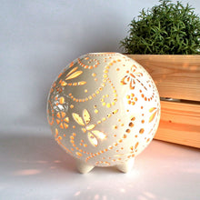 Load image into Gallery viewer, Handmade candle holder is the best wedding gift. Candle holder is made out of ceramic and hand-carved to perfection. Ceramic candle holder will bring coziness to any room in the house. Ceramic candle holder is essential for decorating any household.

