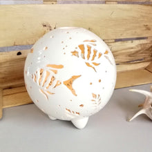 Load image into Gallery viewer, Handmade candle holder is the best wedding gift. Candle holder is made out of ceramic and hand-carved to perfection. Ceramic candle holder will bring coziness to any room in the house. Ceramic candle holder is essential for decorating any household.
