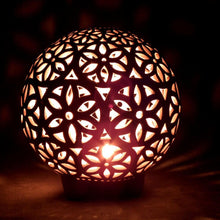 Load image into Gallery viewer, Handmade candle holder is the best wedding gift. Candle holder is made out of ceramic and hand-carved to perfection. Ceramic candle holder will bring coziness to any room in the house. Ceramic candle holder is essential for decorating any household.

