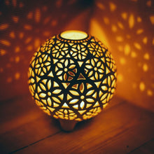 Load image into Gallery viewer, Handmade candle holder is the best wedding gift. Candle holder is made out of ceramic and hand-carved to perfection. Ceramic candle holder will bring coziness to any room in the house. Ceramic candle holder is essential for decorating any household.
