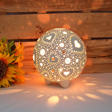 Load image into Gallery viewer, Handmade candle holder is the best wedding gift. Candle holder is made out of ceramic and hand-carved to perfection. Ceramic candle holder will bring coziness to any room in the house. Ceramic candle holder is essential for decorating any household.
