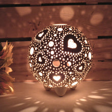 Load image into Gallery viewer, Handmade candle holder is the best wedding gift. Candle holder is made out of ceramic and hand-carved to perfection. Ceramic candle holder will bring coziness to any room in the house. Ceramic candle holder is essential for decorating any household.
