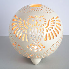 Load image into Gallery viewer, Handmade candle holder is the best wedding gift. Candle holder is made out of ceramic and hand-carved to perfection. Ceramic candle holder will bring coziness to any room in the house. Ceramic candle holder is essential for decorating any household. 
