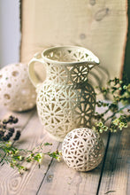 Load image into Gallery viewer, Handmade candle holder is the best wedding gift. Candle holder is made out of ceramic and hand-carved to perfection. Ceramic candle holder will bring coziness to any room in the house. Ceramic candle holder is essential for decorating any household. 
