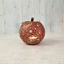 Load image into Gallery viewer, Handmade candle holder is the best wedding gift. Candle holder is made out of ceramic and hand-carved to perfection. Ceramic candle holder will bring coziness to any room in the house. Ceramic candle holder is essential for decorating any household. 
