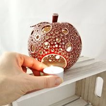 Load image into Gallery viewer, Handmade candle holder is the best wedding gift. Candle holder is made out of ceramic and hand-carved to perfection. Ceramic candle holder will bring coziness to any room in the house. Ceramic candle holder is essential for decorating any household. 
