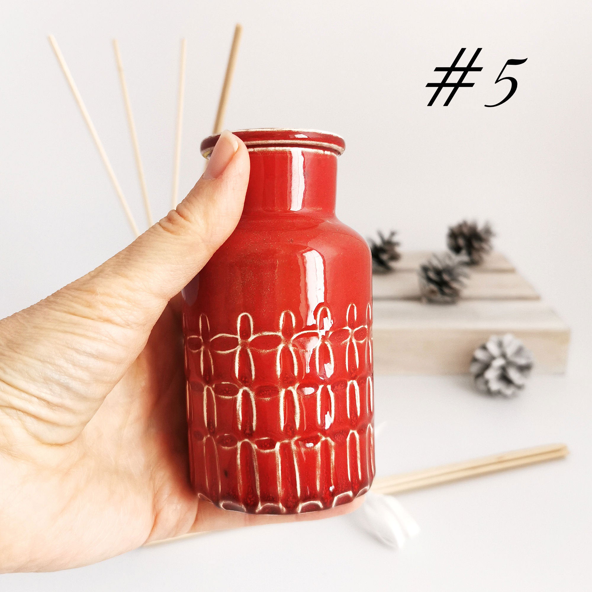 Ceramic Reed Diffuser Bottle with Sticks – CozyHomeIdeas