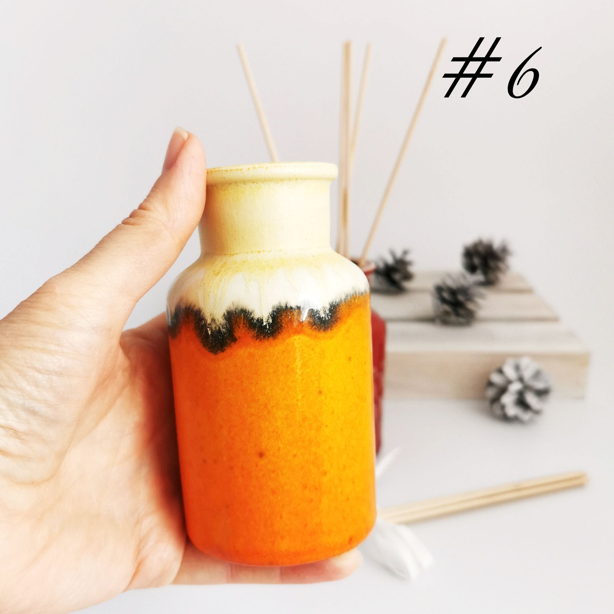 Ceramic Reed Diffuser Bottle with Sticks – CozyHomeIdeas