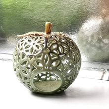 Load image into Gallery viewer, Handmade candle holder is the best wedding gift. Candle holder is made out of ceramic and hand-carved to perfection. Ceramic candle holder will bring coziness to any room in the house. Ceramic candle holder is essential for decorating any household.
