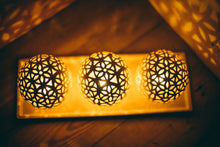 Load image into Gallery viewer, Handmade candle holder is the best wedding gift. Candle holder is made out of ceramic and hand-carved to perfection. Ceramic candle holder will bring coziness to any room in the house. Ceramic candle holder is essential for decorating any household.
