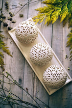 Load image into Gallery viewer, Handmade candle holder is the best wedding gift. Candle holder is made out of ceramic and hand-carved to perfection. Ceramic candle holder will bring coziness to any room in the house. Ceramic candle holder is essential for decorating any household.
