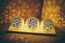 Load image into Gallery viewer, Handmade candle holder is the best wedding gift. Candle holder is made out of ceramic and hand-carved to perfection. Ceramic candle holder will bring coziness to any room in the house. Ceramic candle holder is essential for decorating any household.

